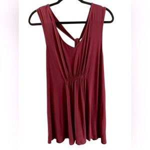Old Navy Maternity V-Neck Twist-Back Tank Top - Burgundy/Cranberry - Size XXL